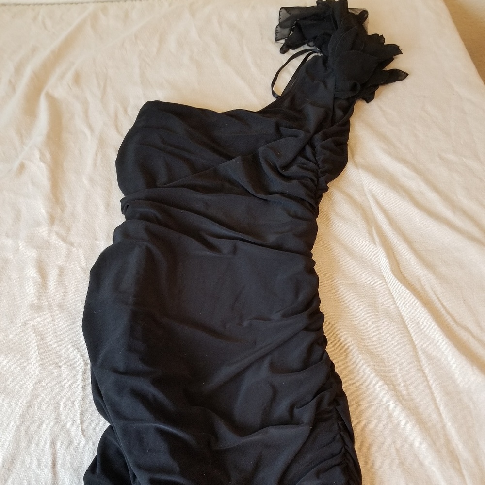 One shoulder - black dress